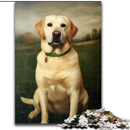 Puzzle für Teenager, 1000 Puzzleteile, weißer Labrador, Spiele, Spielzeug, Geschenk, einzigartige Geburtstags- und Geschenkideen für Kinder ab 14 Jahren (Größe 26x38cm) von MLADSOEHK