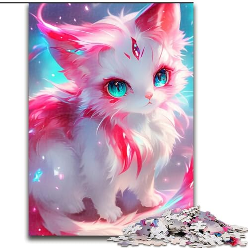 Puzzle für Teenager, 1000 Teile, Art Kitten God, Familienunterhaltungsspielzeug, ganze Familie, ab 14 Jahren (Größe 50x75cm) von MLADSOEHK