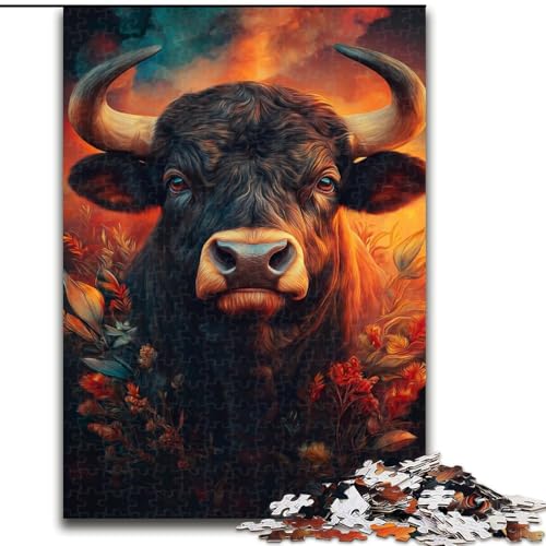Puzzle für Teenager, 1000 Teile, Blumenstier, Familienunterhaltungsspielzeug, ganze Familie, ab 14 Jahren (Größe 50x75cm) von MLADSOEHK