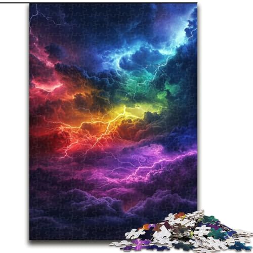 Puzzle für Teenager, 1000 Teile, Bunte Wolken, Familienunterhaltungsspielzeug, ganze Familie, ab 14 Jahren (Größe 50x75cm) von MLADSOEHK
