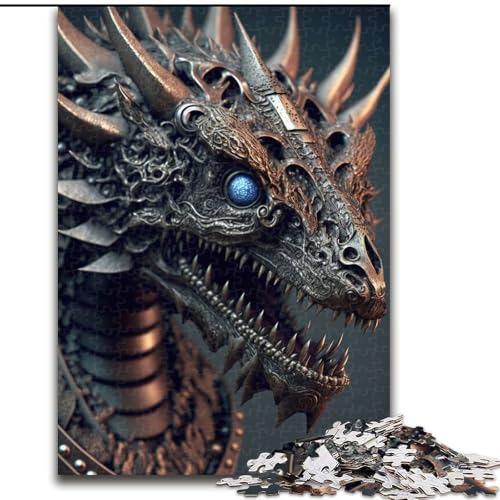 Puzzle für Teenager, 1000 Teile, Drachenkopf VI, Familienunterhaltungsspielzeug, ganze Familie, für Kinder ab 14 Jahren (Größe 26x38cm) von MLADSOEHK