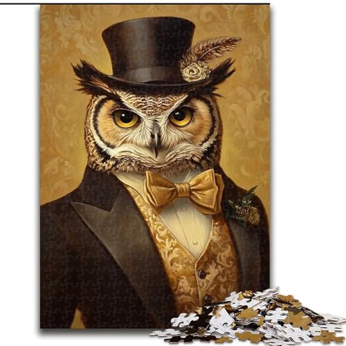 Puzzle für Teenager, 1000 Teile, Gentleman Owl, Spielzeug, Lernspiele, Stressabbau, Eltern-Kind-Interaktion (Größe 26x38cm) von MLADSOEHK