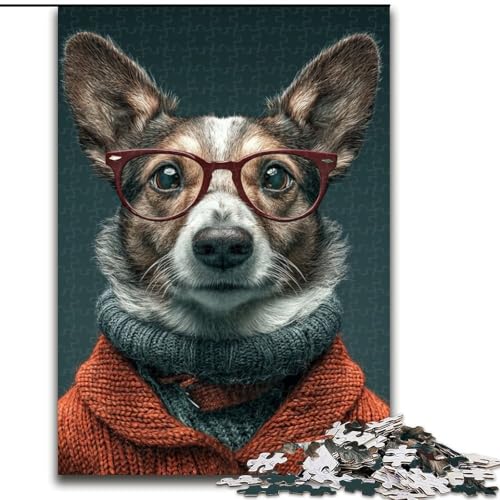 Puzzle für Teenager, 1000 Teile, Happy Dog, Familienunterhaltungsspielzeug, ganze Familie, ab 14 Jahren (Größe 26x38cm) von MLADSOEHK