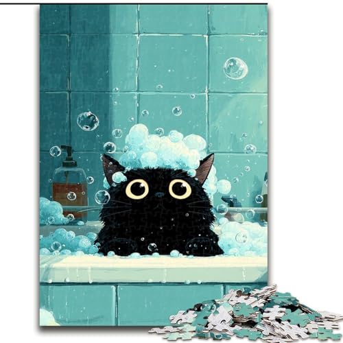 Puzzle für Teenager, 1000 Teile, Katze, Familienunterhaltungsspielzeug, ganze Familie, für Kinder ab 14 Jahren (Größe 26x38cm) von MLADSOEHK