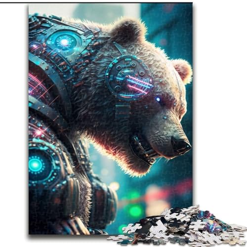 Puzzle für Teenager, 1000 Teile, Mechanischer Bär, Spielzeug, Lernspiele, Stressabbau, Eltern-Kind-Interaktion (Größe 50x75cm) von MLADSOEHK