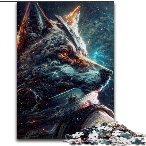 Puzzle für Teenager, 1000 Teile, Space Wolf, Spielzeug, Lernspiele, Stressabbau, Eltern-Kind-Interaktion (Größe 50x75cm) von MLADSOEHK