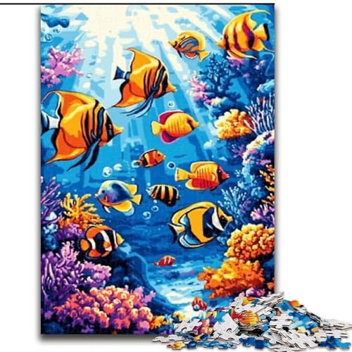 Puzzle für Teenager, 1000 Teile, Unterwasserwelt, Familienunterhaltungsspielzeug, ganze Familie, ab 14 Jahren (Größe 50x75cm) von MLADSOEHK