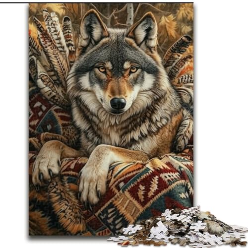 Puzzle für Teenager, 1000 Teile, Wolfstotem, Familienunterhaltungsspielzeug, ganze Familie, ab 14 Jahren (Größe 50x75cm) von MLADSOEHK