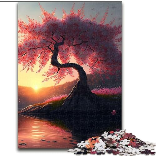 Puzzle für Teenager, 1000 Teile, japanische Kirschblüten, Familienunterhaltungsspielzeug, ganze Familie, ab 14 Jahren (Größe 50x75cm) von MLADSOEHK