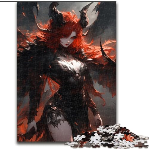 Puzzle für Teenager, 1000-teiliges Puzzle, Anime-Dämonenmädchen, Spielzeug, Lernspiele, Stressabbau, Eltern-Kind-Interaktion (Größe 50x75cm) von MLADSOEHK
