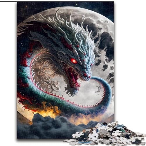 Puzzle für Teenager, 1000-teiliges Puzzle, Drache, Spielzeug, Lernspiele, Stressabbau, Eltern-Kind-Interaktion (Größe 26x38cm) von MLADSOEHK