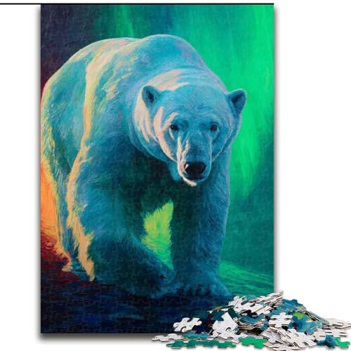 Puzzle für Teenager, 1000-teiliges Puzzle, Eisbären, Spielzeug, Lernspiele, Stressabbau, Eltern-Kind-Interaktion (Größe 50x75cm) von MLADSOEHK