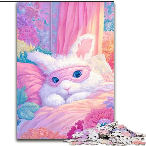 Puzzle für Teenager, 1000-teiliges Puzzle, Kaninchen, Spielzeug, Lernspiele, Stressabbau, Eltern-Kind-Interaktion (Größe 50x75cm) von MLADSOEHK