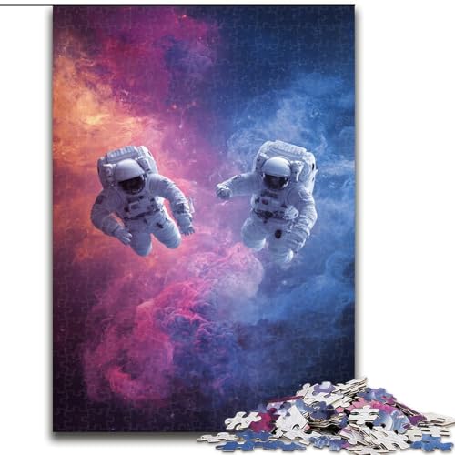 Puzzle für Teenager, 1000-teiliges Puzzle Astronauten im Weltraum, Spielzeug, Lernspiele, Stressabbau, Eltern-Kind-Interaktion (Größe 50x75cm) von MLADSOEHK