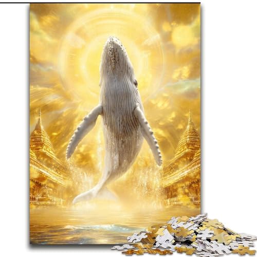 Puzzle für Teenager, 1000-teiliges Puzzle Magischer Wal, Spielzeug, Lernspiele, Stressabbau, Eltern-Kind-Interaktion (Größe 26x38cm) von MLADSOEHK