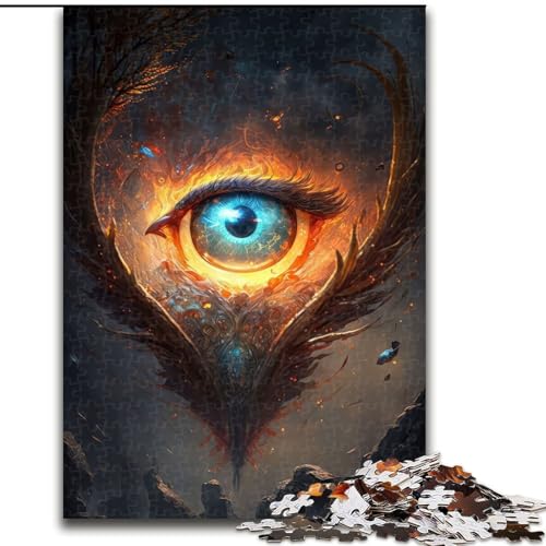Puzzle für Teenager, 1000-teiliges Puzzle Phoenix Blaze Eye, Spielzeug, Lernspiele, Stressabbau, Eltern-Kind-Interaktion (Größe 26x38cm) von MLADSOEHK