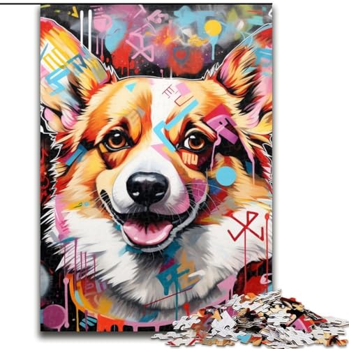 Puzzle mit 1000 Teilen für Erwachsene, Corgi-Graffiti, aus Holz, EIN tolles Geschenk für Familienspaß, 50x75cm, Denksportaufgabe, Spiel für Erwachsene, interaktive Familienaktivität Puzzle mit 1000 Teilen für Erwachsene, Corgi-Graffiti, aus Holz, EIN tolles Geschenk für Familienspaß, 50x75cm, Denksportaufgabe, Spiel für Erwachsene, interaktive Familienaktivität von MLADSOEHK