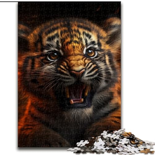 Puzzle mit 1000 Teilen für Erwachsene, Fantasie-Tiger aus Holz, perfekte DIY-Kunstdekoration oder Geburtstagsgeschenk, 50x75cm, spannende Aktivität für den Familienspieleabend Puzzle mit 1000 Teilen für Erwachsene, Fantasie-Tiger aus Holz, perfekte DIY-Kunstdekoration oder Geburtstagsgeschenk, 50x75cm, spannende Aktivität für den Familienspieleabend von MLADSOEHK