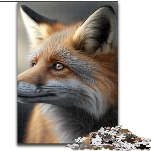 Puzzle mit 1000 Teilen für Erwachsene, Fantasy-Fuchs aus Holz, perfekte DIY-Kunstdekoration oder Geburtstagsgeschenk, 50x75cm, spannende Aktivität für den Familienspieleabend von MLADSOEHK