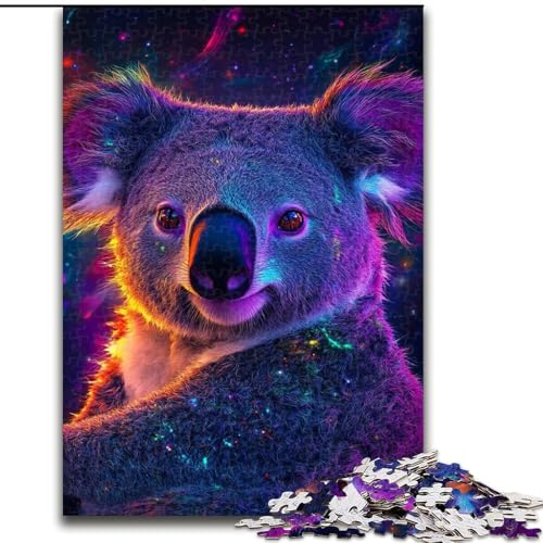 Puzzle mit 1000 Teilen für Erwachsene, Galaxy Leopard Puzzle, anspruchsvolles Denkspiel, Familienaktivität, Heimdekoration, (Größe: 26x38cm) von MLADSOEHK
