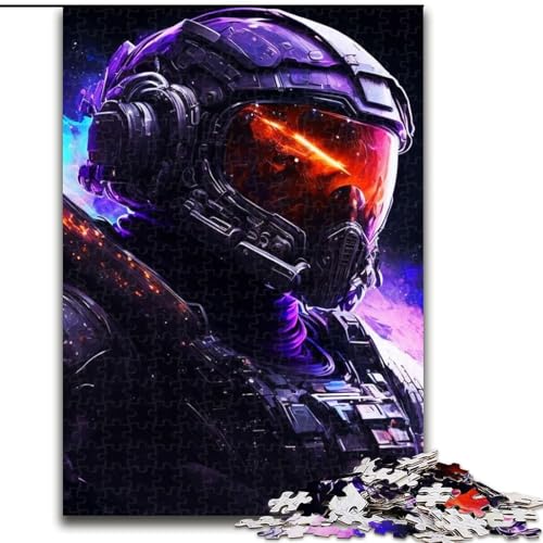 Puzzle mit 1000 Teilen für Erwachsene, Helmsoldat im Weltraum, anspruchsvolles Denkspiel, Familienaktivität, Heimdekoration, (Größe: 26x38cm) von MLADSOEHK