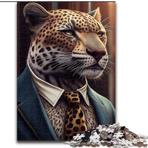 Puzzle mit 1000 Teilen für Erwachsene, Jaguar-Anzug, Tierkleidung, anspruchsvolles Denkspiel, Familienaktivität, Heimdekoration, (Größe: 26x38cm) von MLADSOEHK