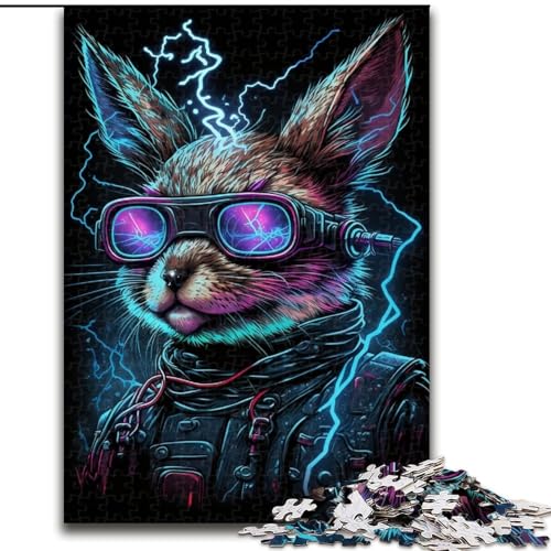 Puzzle mit 1000 Teilen für Erwachsene, Lightning Bunny Puzzle, anspruchsvolles Denkspiel, Familienaktivität, Heimdekoration, (Größe: 50x75cm) von MLADSOEHK