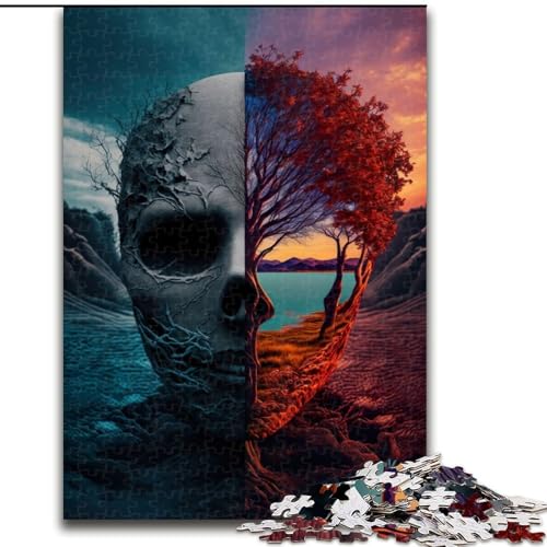 Puzzle mit 1000 Teilen für Erwachsene, Mensch gegen Natur, Denkspiel für Teenager, Spieleabend mit der Familie (Größe: 50x75cm) von MLADSOEHK