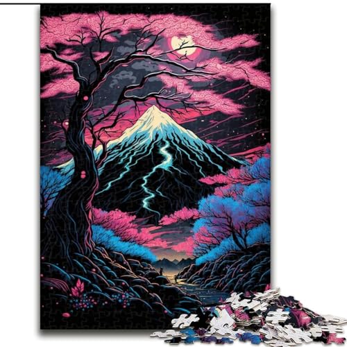 Puzzle mit 1000 Teilen für Erwachsene, Mount Fuji-Puzzle, anspruchsvolles Denkspiel, Familienaktivität, Heimdekoration, (Größe: 26x38cm) von MLADSOEHK