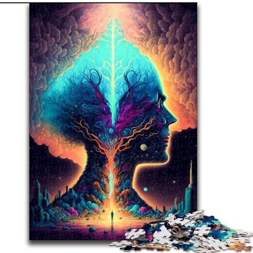 Puzzle mit 1000 Teilen für Erwachsene, Psychedelisches Denkspiel für Teenager, Spieleabend mit der Familie (Größe: 50x75cm) von MLADSOEHK