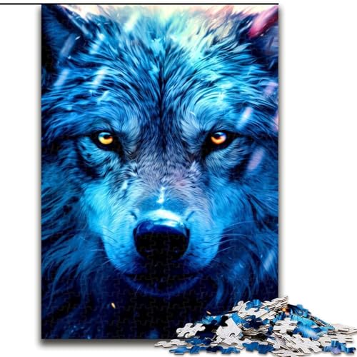 Puzzle mit 1000 Teilen für Erwachsene, Wolf-Puzzle, anspruchsvolles Denkspiel, Familienaktivität, Heimdekoration, (Größe: 26x38cm) von MLADSOEHK