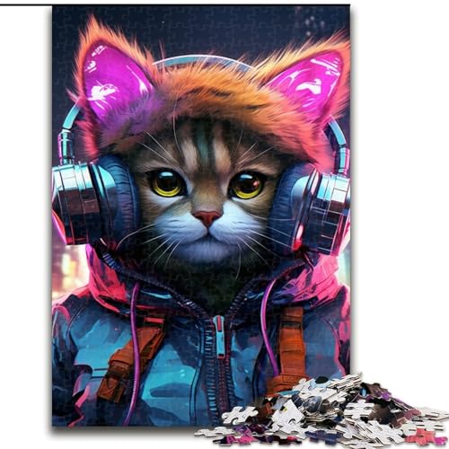 Puzzle mit 1000 Teilen für Erwachsene, farbenfrohe Kunstkatze aus Holz, EIN tolles Geschenk für Familienspaß, 50x75cm, Denksportaufgabe, Spiel für Erwachsene, interaktive Familienaktivität Puzzle mit 1000 Teilen für Erwachsene, farbenfrohe Kunstkatze aus Holz, EIN tolles Geschenk für Familienspaß, 50x75cm, Denksportaufgabe, Spiel für Erwachsene, interaktive Familienaktivität von MLADSOEHK