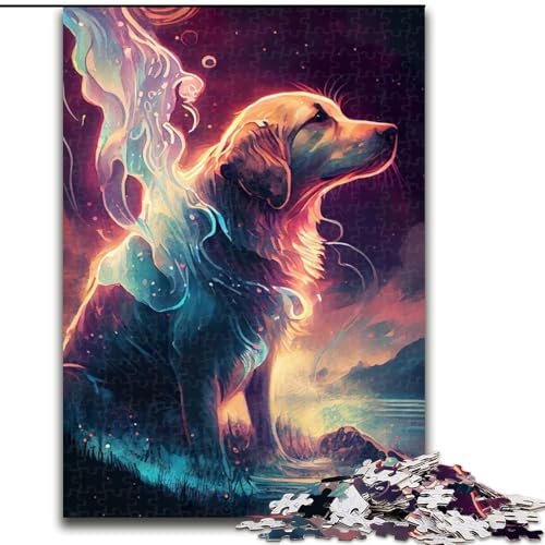Puzzle mit 1000 Teilen für Erwachsene, magisches Hundepuzzle, anspruchsvolles Denkspiel, Familienaktivität, Heimdekoration, (Größe: 26x38cm) von MLADSOEHK