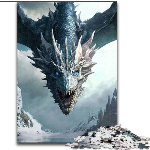 Puzzle mit 1000 Teilen für Erwachsene „Flying Dragon II“, anspruchsvolles Denkspiel, Familienaktivität, Heimdekoration, (Größe: 26x38cm) von MLADSOEHK