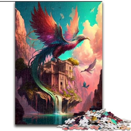 Puzzle mit 1000 Teilen für Erwachsene „Phönix im Palast“, anspruchsvolles Denkspiel, Familienaktivität, Heimdekoration, (Größe: 50x75cm) von MLADSOEHK