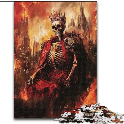 Puzzle mit 1000 Teilen für Erwachsene und Jugendliche, Skelettkönig im Basquiat-Stil, Familienspiel zum Stressabbau, schwierige Herausforderung, EIN Kunstwerk für Kinder ab 14 Jahren (Größe 50x75cm) Puzzle mit 1000 Teilen für Erwachsene und Jugendliche, Skelettkönig im Basquiat-Stil, Familienspiel zum Stressabbau, schwierige Herausforderung, EIN Kunstwerk für Kinder ab 14 Jahren (Größe 50x75cm) von MLADSOEHK