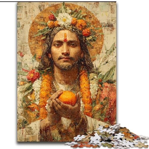 Puzzle mit 1000 Teilen für Jugendliche, Jesus, für Kinder ab 14 Jahren Jedes Teil ist einzigartig – lustiges und herausforderndes Spiel für die ganze Familie Tolles Geschenk (Größe 26x38cm) von MLADSOEHK