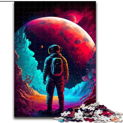 Puzzle mit 1000 Teilen für Teenager,Geschenke: Neon-Astronaut im Weltraum,hilft dem Gehirn,süchtig machendes Spielzeug zu trainieren,um Geduld zu fördern und das Gedächtnis zu verbessern Größe 50x75cm von MLADSOEHK