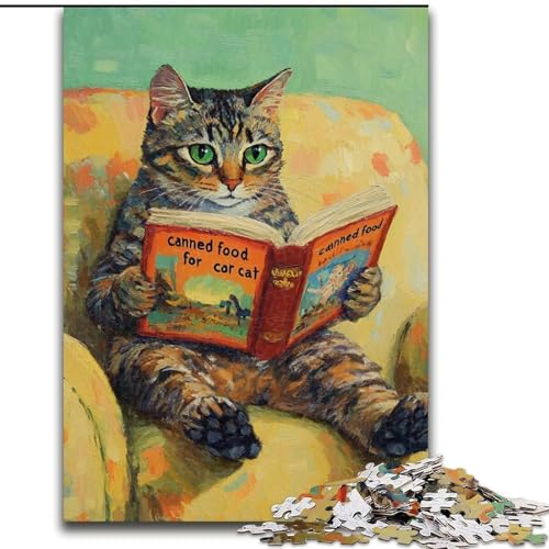 Puzzle mit 1000 Teilen für Teenager,Katze liest EIN Buch,für Kinder ab 14 Jahren Jedes Teil ist einzigartig – lustiges und herausforderndes Spiel für die ganze Familie Tolles Geschenk (Größe 26x38cm) Puzzle mit 1000 Teilen für Teenager,Katze liest EIN Buch,für Kinder ab 14 Jahren Jedes Teil ist einzigartig – lustiges und herausforderndes Spiel für die ganze Familie Tolles Geschenk (Größe 26x38cm) von MLADSOEHK