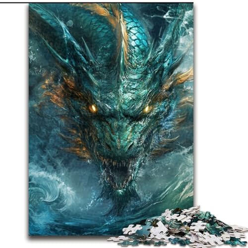 Puzzle mit 1000 Teilen für Teenager,geheimnisvoller Drache,für Kinder ab 14 Jahren,jedes Teil ist einzigartig – lustiges und herausforderndes Spiel für die ganze Familie,tolles Geschenk Größe 50x75cm von MLADSOEHK