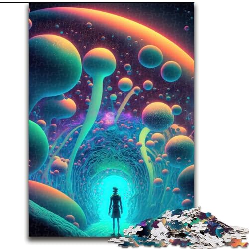 Puzzles für Erwachsene, 1000 psychedelische Puzzles, anspruchsvolles Denkspiel, Familienaktivität, Heimdekoration, (Größe: 26x38cm) von MLADSOEHK