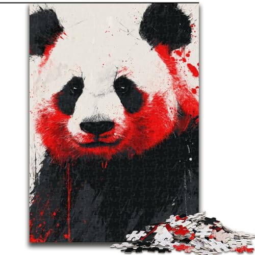 Puzzles für Erwachsene und Jugendliche, Aquarell-Panda, Spielspielzeug, jedes Teil ist einzigartig – anspruchsvolles Familienspiel für Kinder ab 14 Jahren (Größe 50x75cm) von MLADSOEHK