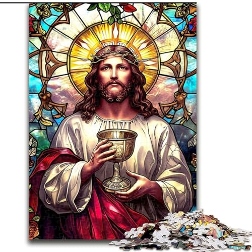 Puzzles für Erwachsene und Jugendliche, Jesus, Spielspielzeug, jedes Teil ist einzigartig – anspruchsvolles Familienspiel für Kinder ab 14 Jahren (Größe 26x38cm) von MLADSOEHK