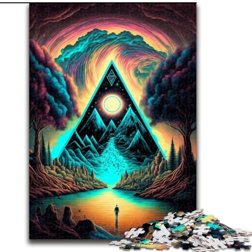 Puzzles für Erwachsene und Jugendliche, psychedelisch, Spielspielzeug, jedes Teil ist einzigartig – anspruchsvolles Familienspiel für Kinder ab 14 Jahren (Größe 50x75cm) von MLADSOEHK