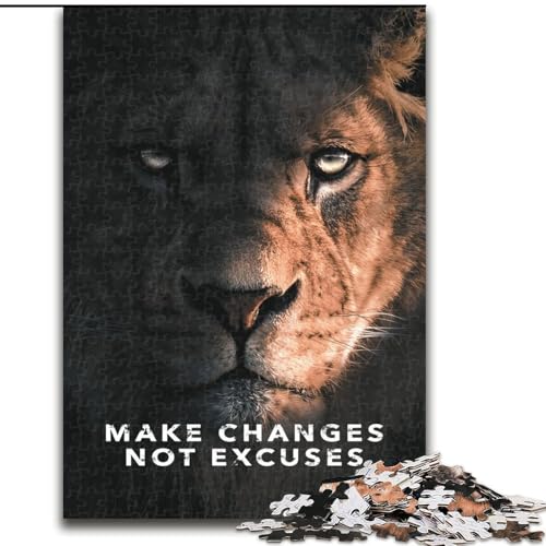 Puzzles für Teenager, 1000 Puzzleteile, Veränderungen bewirken, Motivation, Lernen, Lernspielzeug, einzigartige Geburtstags- und Geschenkideen für Kinder ab 14 Jahren (Größe 26x38cm) von MLADSOEHK