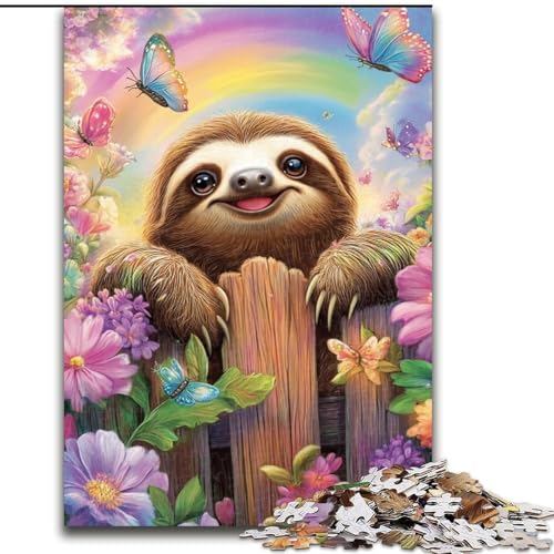 Puzzles für Teenager, 1000 Teile, Baby-Faultier, Spiele, Spielzeug, Geschenk, einzigartige Geburtstags- und Geschenkideen für Kinder ab 14 Jahren (Größe 50x75cm) von MLADSOEHK