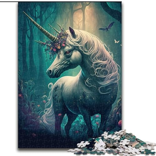 Puzzles für Teenager, 1000 Teile, EIN Cartoon-Einhorn, für Lernspiele, Herausforderungsspielzeug, einzigartige Heimdekoration und Geschenke (Größe 26x38cm) von MLADSOEHK