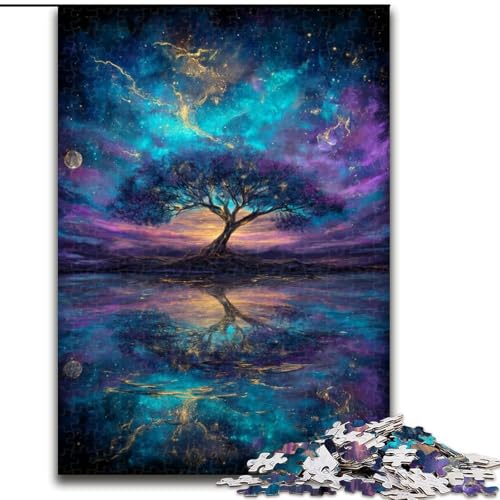 Puzzles für Teenager, 1000 Teile, Geheimnisvoller Baum des Lebens, Spiele, Spielzeug, Geschenk, einzigartige Geburtstags- und Geschenkideen für Kinder ab 14 Jahren (Größe 50x75cm) von MLADSOEHK