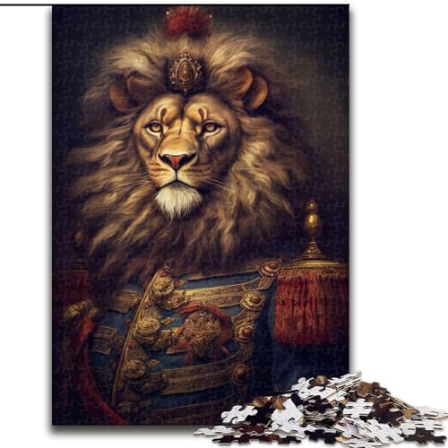 Puzzles für Teenager, 1000 Teile, Löwe, für Lernspiele, Herausforderungsspielzeug, einzigartige Heimdekoration und Geschenke (Größe 26x38cm) von MLADSOEHK