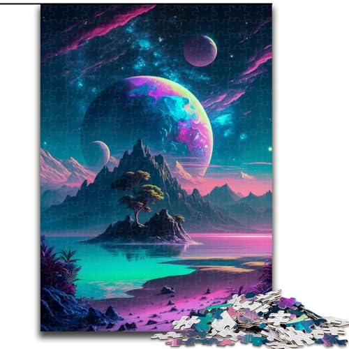 Puzzles für Teenager, 1000 Teile, Puzzle Strand, der nahe Berg, Spiele, Spielzeug, Geschenk, einzigartige Geburtstags- und Geschenkideen für Kinder ab 14 Jahren (Größe 50x75cm) von MLADSOEHK